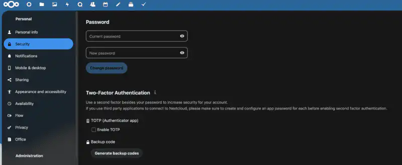 Nextcloud Admin Password