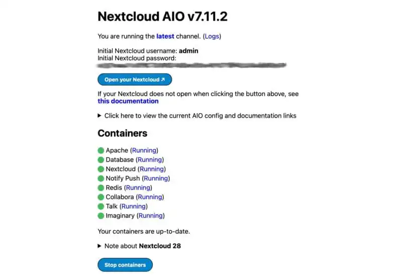 Nextcloud Install Complete
